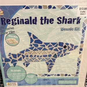 Reginald the Shark Mosaic Kit – Blue/White